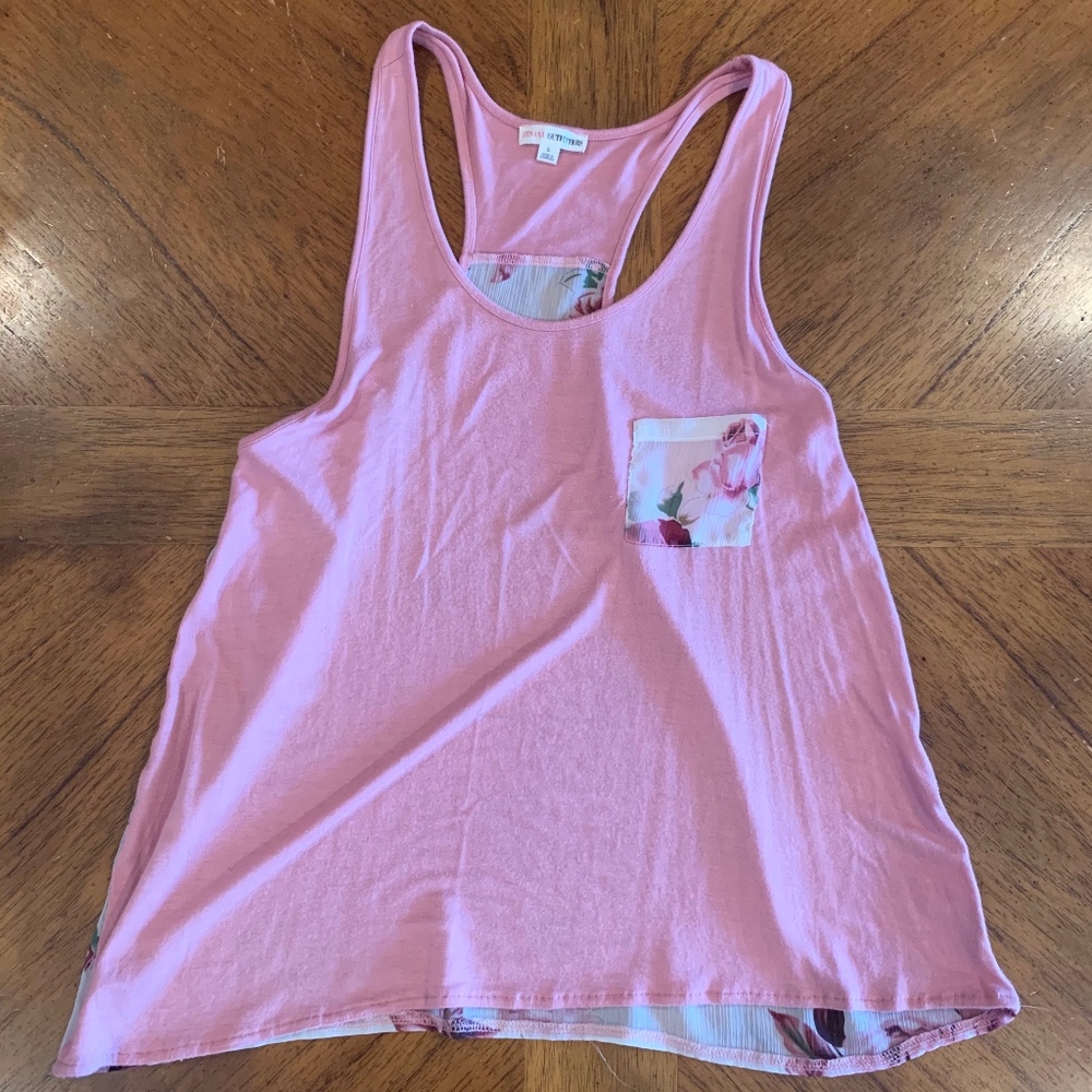 Floral and pink/blush tank top